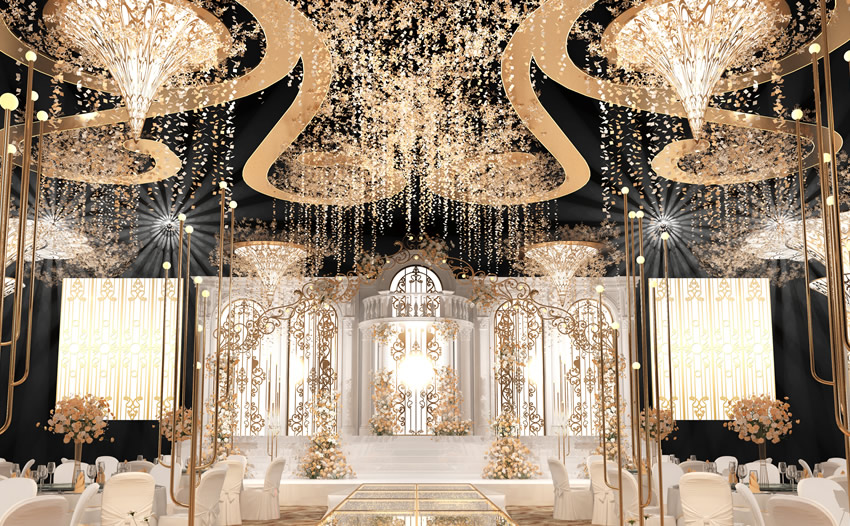 盐亭花木兰喜事汇金色大厅效果展示